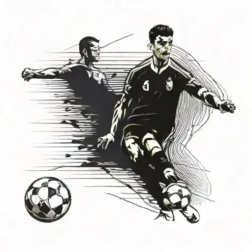 football, ego, discipline, Cristiano Ronaldo, ambition. tattoo design idea