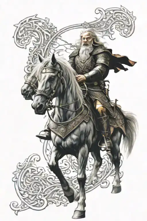 King of Rohan - Theoden tattoo design idea