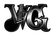 guitar with V and G letters tattoo design idea