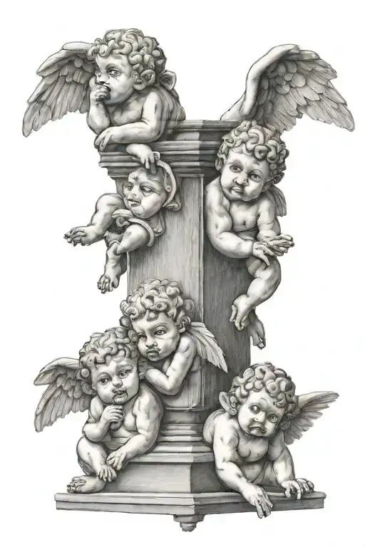 cherubs see no evil speak no evil hear no evil tattoo design idea