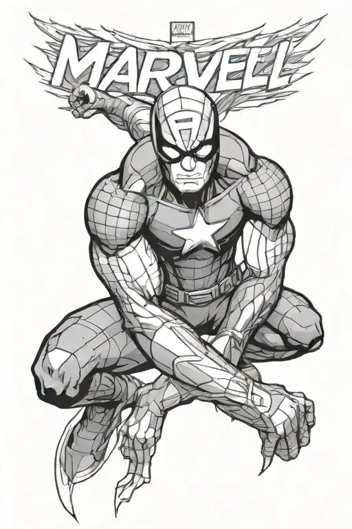 marvel comics tattoo design idea