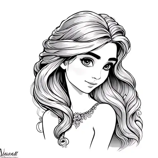 Rapunzel tattoo design idea