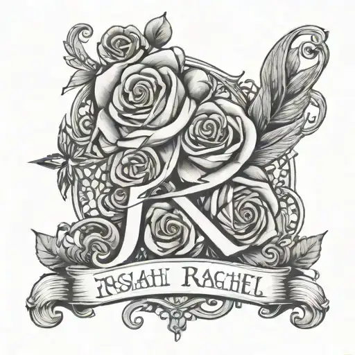 Names Josiah & Rachel tattoo design idea