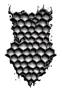 honeycomb pattern tattoo design idea
