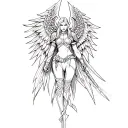 Valkyrie warrior tattoo design idea