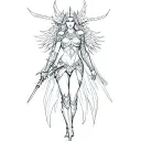 Valkyrie warrior tattoo design idea