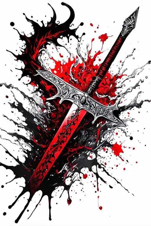 black clover anime demon Slayer water breathing sword tattoo design idea