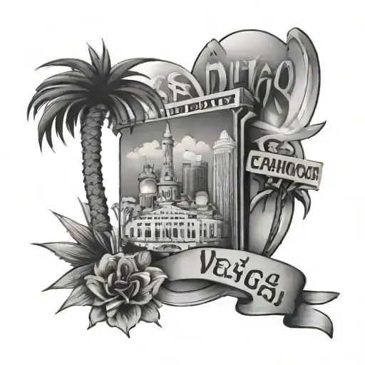 Las Vegas and San Diego tattoo design idea