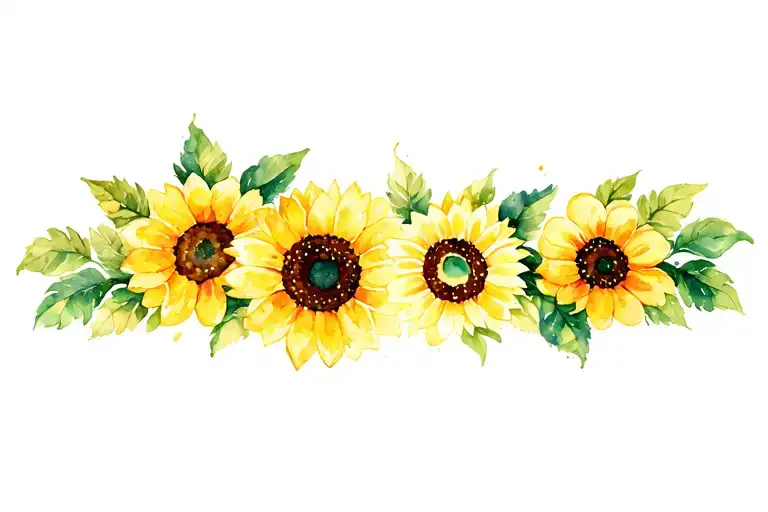 sunflower tattoo design idea