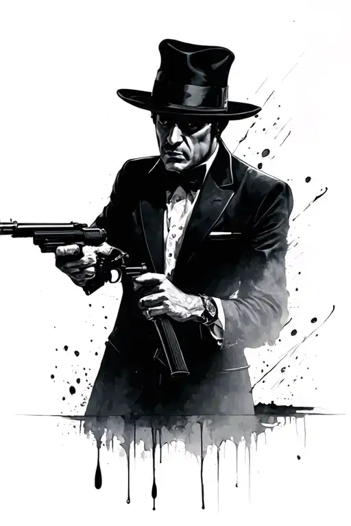 acérame y scarface tattoo design idea