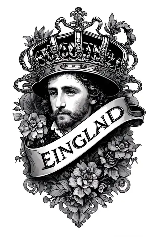 England theme tattoo design idea