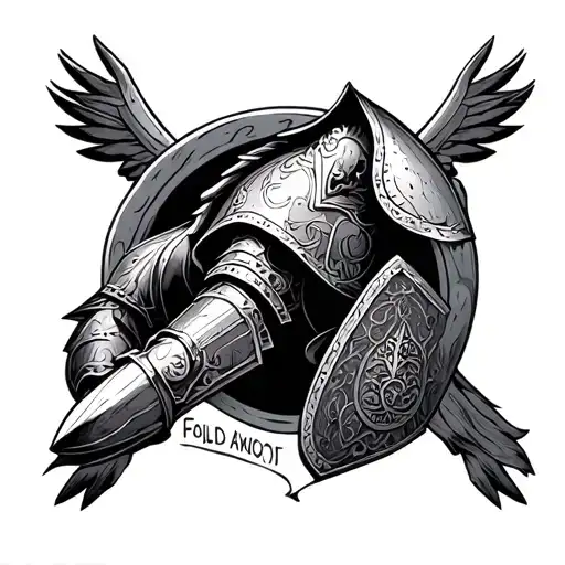 Full Armor Of God tattoo design idea