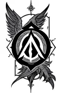 Alpha Omega tattoo design idea