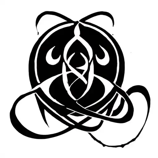 shadow sigils intertwined tattoo design idea