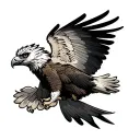 harpy eagle soaring tattoo design idea