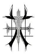 cross reverse cross tattoo design idea