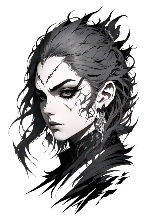 Igris from solo leveling anime tattoo design idea