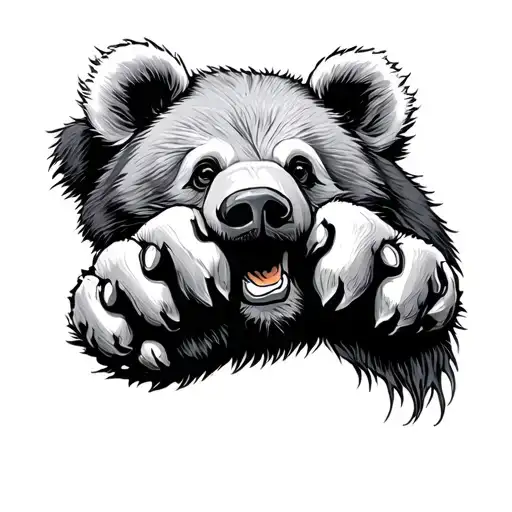 bear paws tattoo design idea