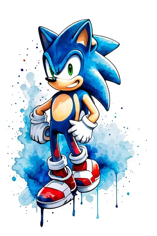 sonic the hedgehog tattoo design idea