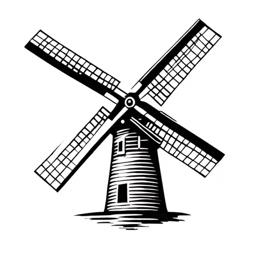 windmill dutch style tattoo design inspired tattoo design idea