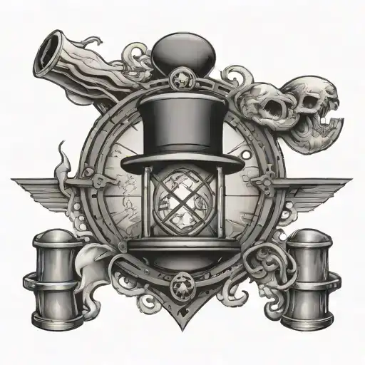 nautical symbol combined with mining latern Thomas Shelby tattoo design idea