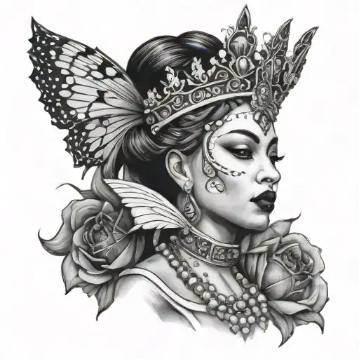 Black Queen tattoo design idea
