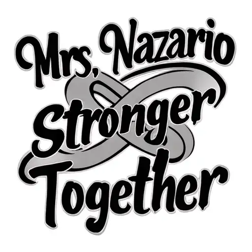 "Mrs. Nazario Stronger Together" infinity symbol intertwined tattoo design idea