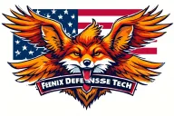 "Fenix Defense Tech" "Fenix Defense Tech" Phoenix with the head of a Fox. American flag in the background. tattoo design idea