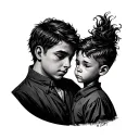 father and son matching tattoos tattoo design idea