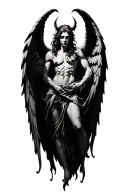 lucifer fallen angel tattoo design idea