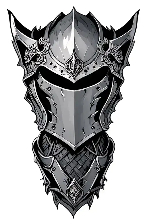 armor tattoo design idea