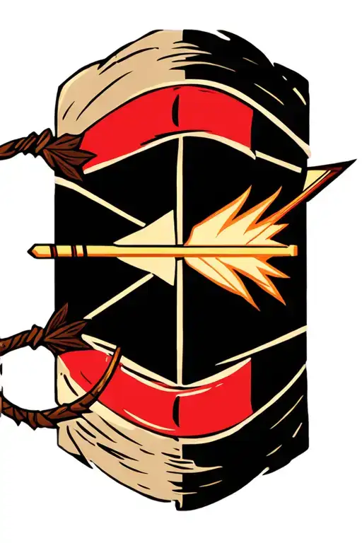 modern archery arrow tattoo design idea