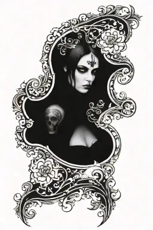 white on black sleeve tattoo tattoo design idea