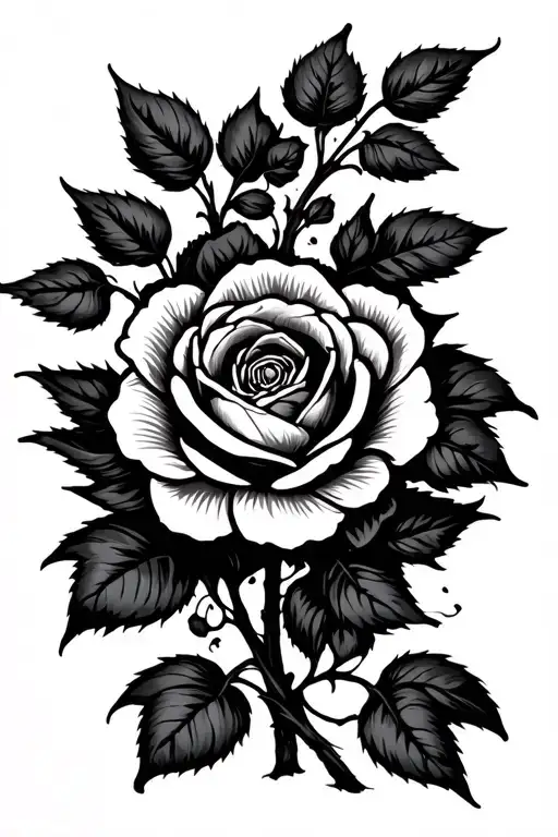 "Hope Healing" Minimalist wild Rose vine wrapping tattoo design idea
