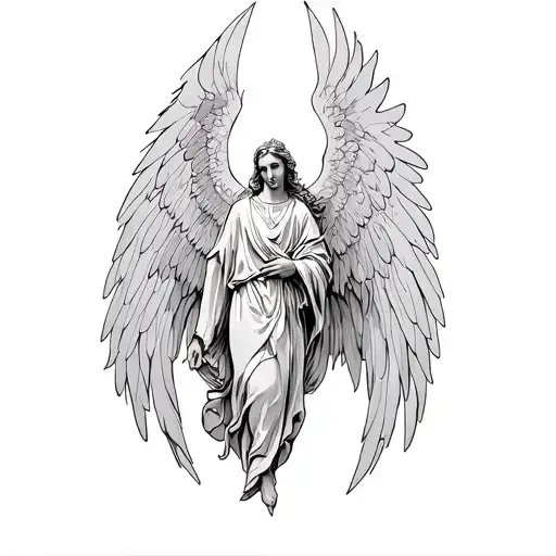 archangel Gabriel tattoo design idea
