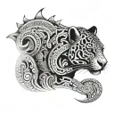 Mayan Jaguar tattoo design idea
