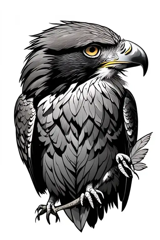 Hawk tattoo design idea