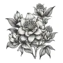 March And December Birth Flower tattoo design idea