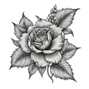 March And December Birth Flower tattoo design idea