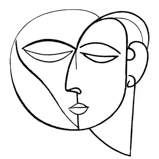2 faces picasso inspired tattoo tattoo design idea
