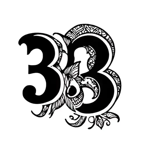 Number 35 and Br tattoo design idea