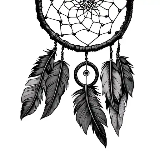 Dream catcher, Birth boy, Music Day, summer day tattoo design idea