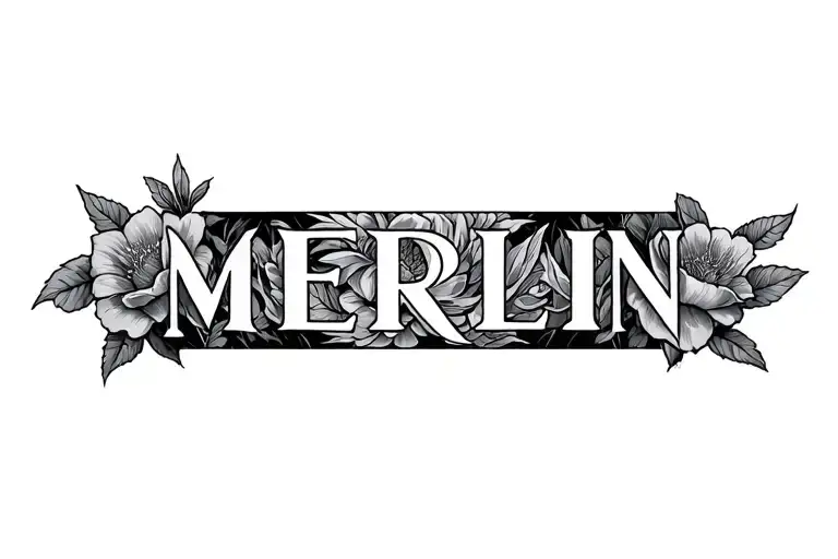 "Merlin" flower tattoo tattoo design idea