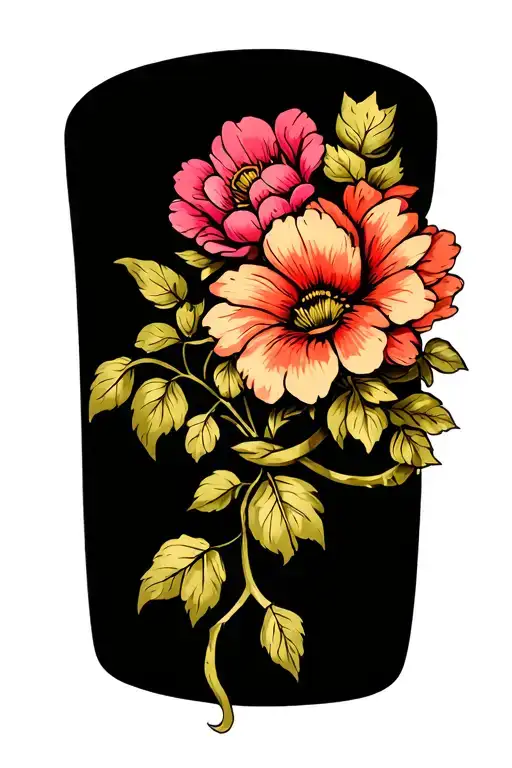 flowers bloomed with vines sexy for thigh tattoo tattoo design idea