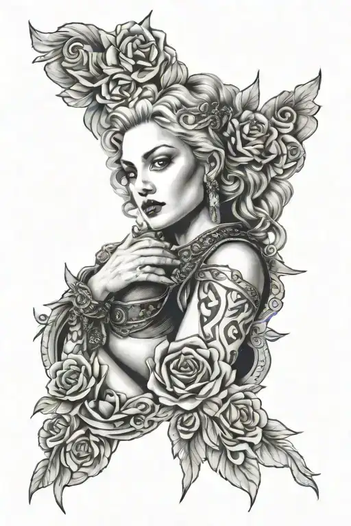 Madonna superstar tattoo design idea