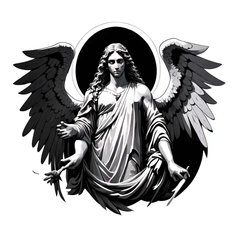 archangel raphael healing tattoo design idea