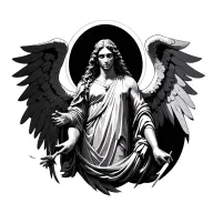 archangel raphael healing tattoo design idea