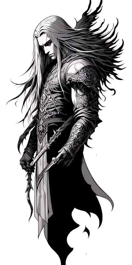 sephiroth final fantasy 7 tattoo design idea