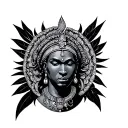 Nigerian deity Ogun tattoo design idea