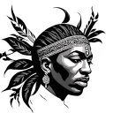 Nigerian deity Ogun tattoo design idea